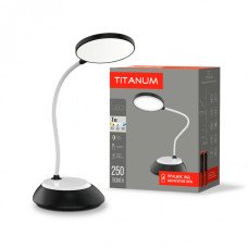 LED лампа настільна акумуляторна DC3 TITANUM TLTF-022B 7W 3000-6500K USB чорна