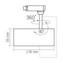 LED світильник трековий VIDEX 30W 60° 4100K чорний, VL-TR04W-304B