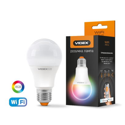 LED смарт лампа VIDEX A60 RGB CW WI-FI 12W E27, VL-A60RGBCW-1227-WIFI