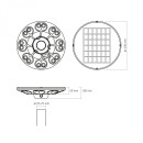 LED світильник автономний парковий IP54 VIDEX 1400Lm Сенсорний, VL-GLSO-1254-S