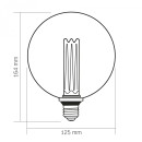 LED лампа VIDEX Filament VL-DI-G125FC1979S 4W E27 1800K Smoke, VL-DI-G125FC1979S