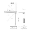 LED лампа настольная VIDEX  VL-TF05B 7W 3000-5500K, VL-TF05B