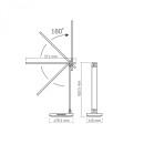 LED настольная лампа с беспроводной зарядкой VIDEX VL-TF17B 20W 1800-6500K, VL-TF17B