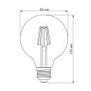 LED лампа TITANUM  Filament G95 6W E27 2200K бронза, TLFG9506272A