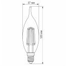 LED лампа VIDEX Filament C37Ft 6W E14 4100K, VL-C37Ft-06144