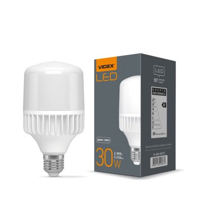 LED лампа VIDEX A80 30W E27 5000K, VL-A80-30275