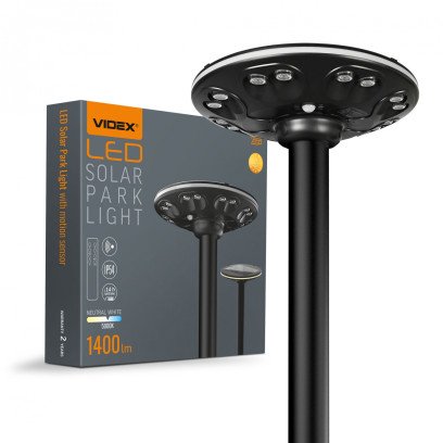 LED світильник автономний парковий IP54 VIDEX 1400Lm Сенсорний, VL-GLSO-1254-S