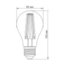 LED лампа TITANUM Filament A60 7W E27 2200K 220V бронза, TLFA6007272A