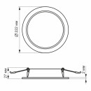 LED світильник вбудований круглий VIDEX 20W 5000K 220V, VL-DLBR-205 LED світильник вбудований круглий VIDEX 20W 5000K 220V, VL-DLBR-205
