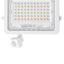 LED прожектор VIDEX F2e 50W 5000K с датчиком движения и освещенности, VL-F2e505W-S