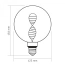 LED лампа VIDEX Filament 3.5W E27 1800K Amber, VL-DNA-G125-A LED лампа VIDEX Filament 3.5W E27 1800K Amber, VL-DNA-G125-A