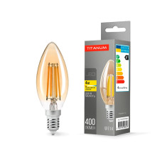 LED лампа TITANUM  Filament C37 4W E14 2200K 220V бронза