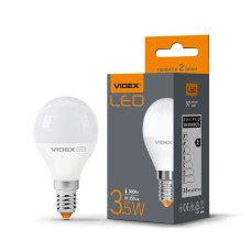 LED лампа VIDEX  G45e 3.5W E14 3000K
