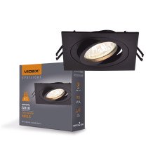 Светильник под лампу GU10 VIDEX Квадрат Черный VL-SPF08S-B