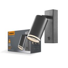 Светильник под лампу SPF05E GU10 настенный с черной кнопкой.