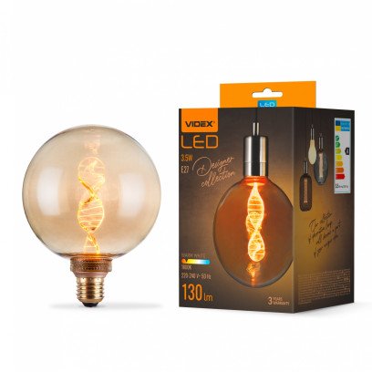 LED лампа VIDEX Filament 3.5W E27 1800K Amber, VL-DNA-G125-A