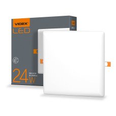 LED світильник безрамочний квадратний VIDEX 24W 4100K