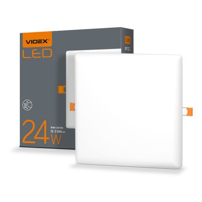 LED світильник безрамочний квадратний VIDEX 24W 4100K, VL-DLFS-244