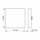 LED світильник безрамочний квадратний VIDEX 24W 4100K, VL-DLFS-244