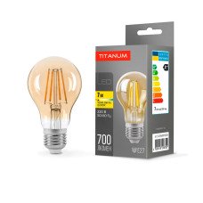 LED лампа TITANUM  Filament A60 7W E27 2200K 220V бронза