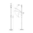 LED торшер підлоговий білий VIDEX  VL-TF07W 14W 3000-5500K, VL-TF07W