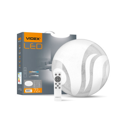 LED світильник функціональний круглий VIDEX WAVE 72W 2800-6200K, VL-CLS1997-72