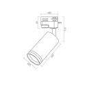 Світильник під лампу SPF05C GU10 трековий білий, VL-SPF05C-W