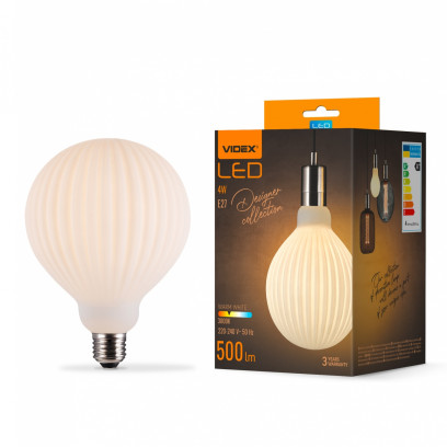 LED лампа VIDEX Filament VL-DG125175-WZTMO 4W E27 3000K Matt opal, VL-DG125175-WZTMO