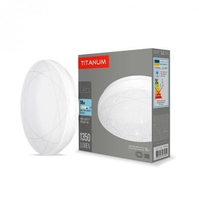 LED світильник настінно-стельовий TITANUM 18W 5000K Орбіта, TLCL-185OR