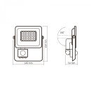 LED прожектор VIDEX F2e 10W 900Lm 5000K 220V з датчиком руху та освітленості, VLE-F2e-105W-S LED прожектор VIDEX F2e 10W 900Lm 5000K 220V з датчиком руху та освітленості, VLE-F2e-105W-S