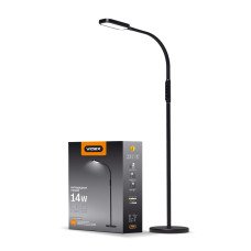LED торшер підлоговий чорний VIDEX  VL-TF07B 14W 3000-5500K