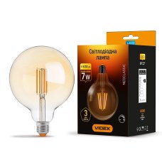 LED лампа VIDEX Filament G125FAD 7W E27 2200K дімерна