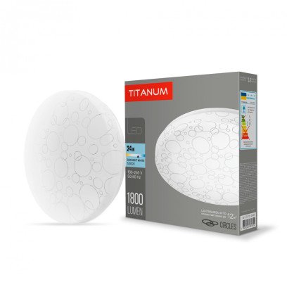 LED світильник настінно-стельовий TITANUM 24W 5000K Кільця, TLCL-245C