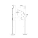 LED торшер напольный белый VIDEX VL-TF07W 14W 3000-5500K, VL-TF07W