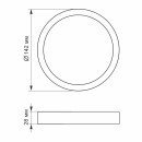 LED Світильник круглий накладний VIDEX 12W 5000K, VL-DLRS-125