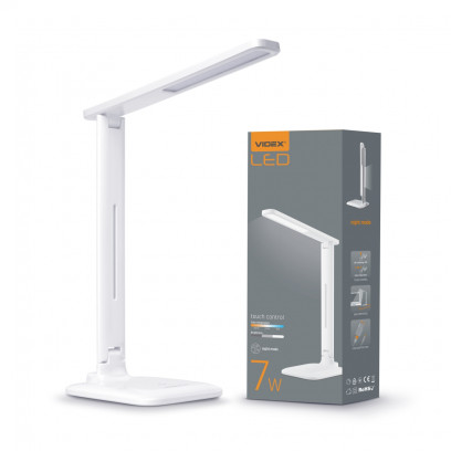 LED настільна лампа VIDEX  VL-TF02W 7W 3000-5500K, VL-TF02W