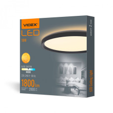 LED світильник з декоративною підсвіткою VIDEX 18W 4000K Чорний