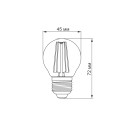 LED лампа TITANUM  Filament G45 4W E27 4100K 220V, TLFG4504274