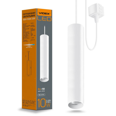 LED світильник підвісний трековий  VIDEX 10W 4100K білий, VL-ST-10034W