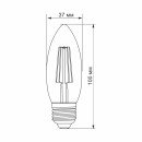 LED лампа VIDEX Filament C37F 4W E27 4100K, VL-C37F-04274