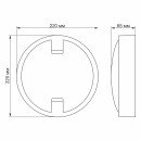 LED світильник (ЖКГ) круглий VIDEX 18W 5000K, VL-BH12R-185