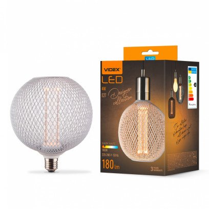 LED лампа VIDEX Filament VL-DWMC125150 4W E27 1800K White Chainmail style, VL-DWMC125150 LED лампа VIDEX Filament VL-DWMC125150 4W E27 1800K White Chainmail style, VL-DWMC125150
