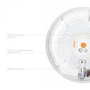 LED Світильник аварійний накладний з датчиком руху VIDEX 30W 2700-6500K 220V, VL-CLR-EM300-2