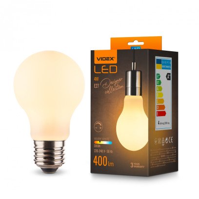 LED лампа VIDEX Filament VL-DA60MO 4W E27 3000K Porcelain dimmable, VL-DA60MO
