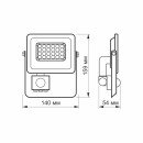 LED прожектор VIDEX F2e 10W 5000K с датчиком движения и освещенности, VL-F2e105W-S