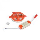 LED светильник встроенный с декоративной подсветкой VIDEX DL4R 6W+3W 5000K+2700K 220V, VL-DL4R-0652