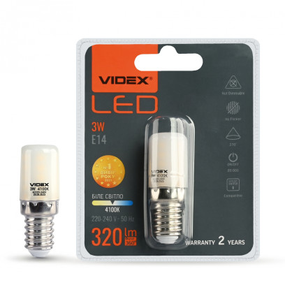 LED лампа VIDEX ST25e 3W E14 4100K 220V, VL-ST25e-03144