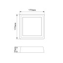 LED Светильник квадратный накладной TITANUM 18W 5000K 220V, TL-BHS20-185