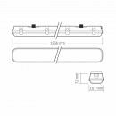 LED світильник IP65 лінійний під лампу 2хТ8 VIDEX 1,2М 220V, VL-BNW-T8122G