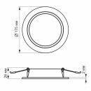 LED світильник вбудований круглий VIDEX 15W 5000K 220V, VL-DLBR-155